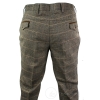 Dx-7 - Men's Tweed Check Trouser Herringbone Tan Brown Regular