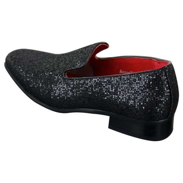 Rossellini Eastend Mens Shiny Slip On Glitter Shoes Party Smart Patent Leather