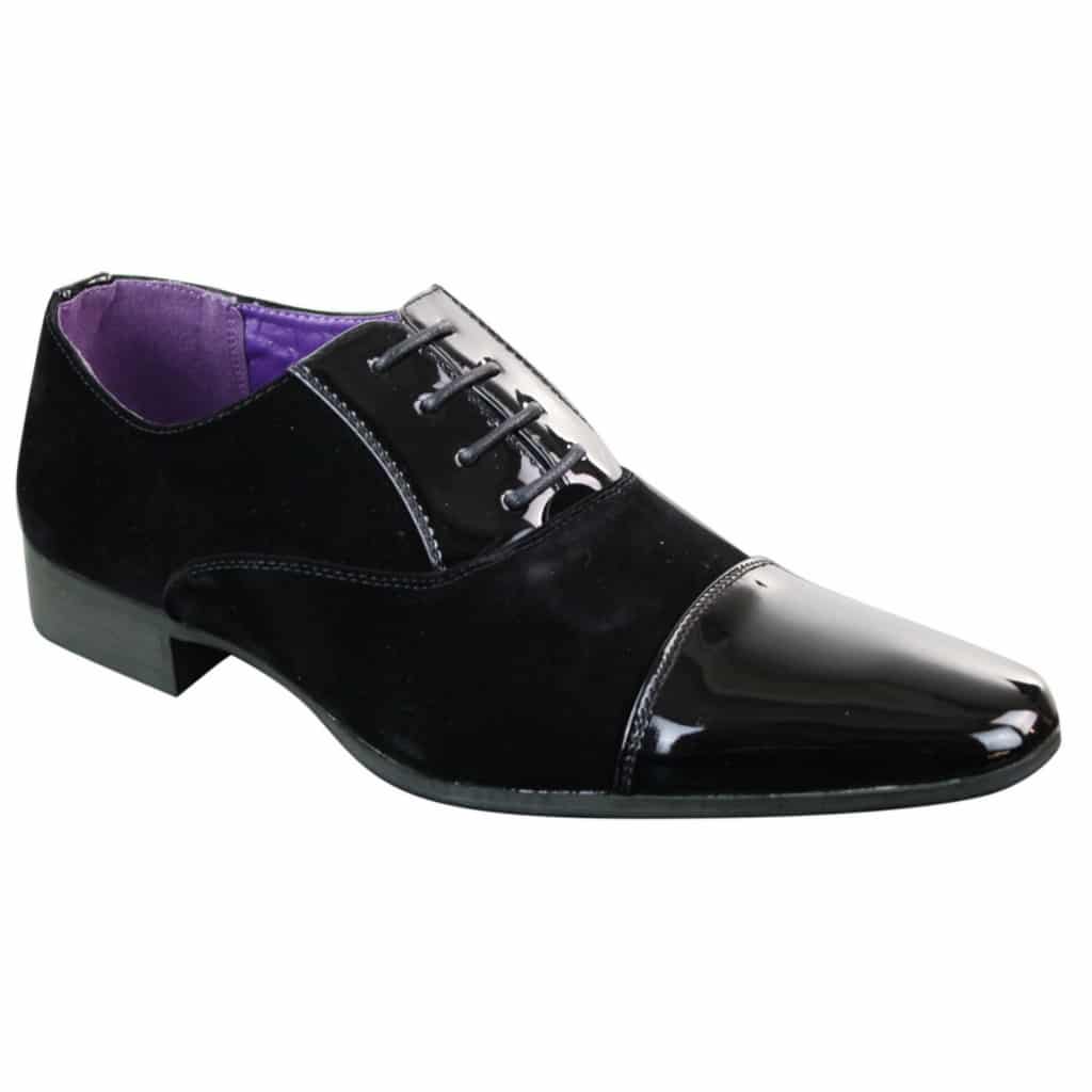 EL0136 - Mens Patent Laced Shiny Suede Leather Shoes: Buy Online ...