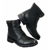 Mens Leather Suede PU Fleece Army Combat Military Ankle Boots Retro