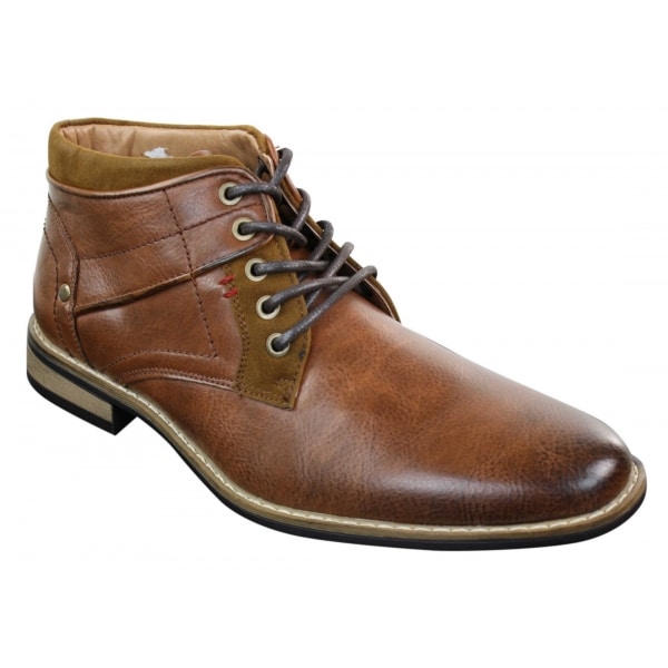 EL0603 - Mens Short Ankle Leather Military Boots