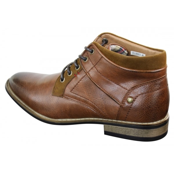 EL0603 - Mens Short Ankle Leather Military Boots