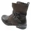Mens Punk Rock Goth Emo Ankle Boots Brown Black Leather Buckle