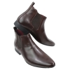 Mens Black Brown Leather Ankle Boots Italian Smart Chesea Dealer Laced