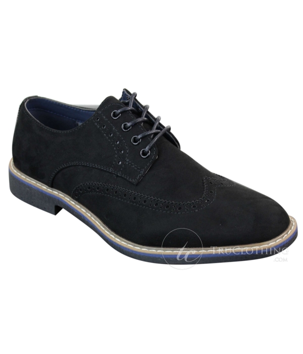 Elong EL0635 - Mens Smart Casual Suede Nubuck Leather Brogues