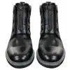 Elong EL0653 - Mens Zip Laced Casual Punk Rock Goth Emo Ankle Boots Brown Black Leather