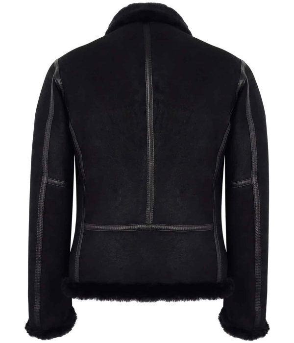 Men's Black Sheepskin Brando Biker Jacket