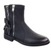 Mens Zip Biker Motorcycle Boots Punk Rock Ankle Belted Buckle Casual