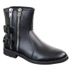 Mens Zip Biker Motorcycle Boots Punk Rock Ankle Belted Buckle Casual