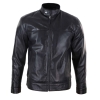Black Real Leather Mens Biker Jacket
