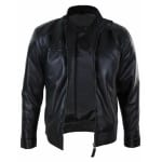 Black Real Leather Mens Biker Jacket: Buy Online - Happy Gentleman