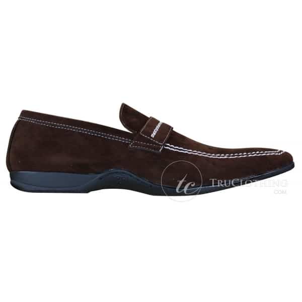 Galax GH052 - Mens Brown Slip On Suede Leather Shoes Smart Casual Size 5 6 7 8 9 10 11