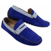 Mens Suede Deck Boat Shoes Stripe Slip On Summer Smart Casual Italian
