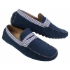 Mens Suede Deck Boat Shoes Stripe Slip On Summer Smart Casual Italian