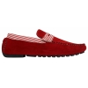 Mens Suede Deck Boat Shoes Stripe Slip On Summer Smart Casual Italian