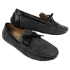 Mens Slip On Denim Leather Lace Moccasin Shoes Smart Casual Italian Tan Navy