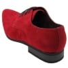 Mens Laced Smart Casual Suede Shoes Red Green Black Grey Italian
