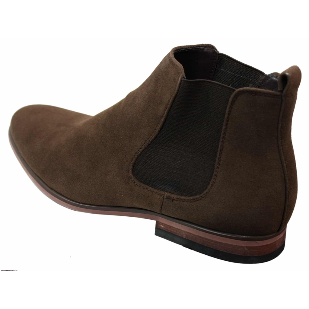 Mens Italian Suede Slip On Ankle Boots Smart Casual Desert Chelsea ...