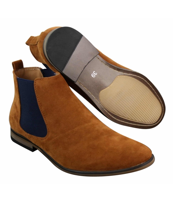 Mens slip on ankle boots best sale