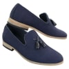 Galax GH3126 - Mens  Slip On Tassel Driving Shoes Loafers Light Smart Casual Black Blue Italian