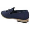 Galax GH3126 - Mens  Slip On Tassel Driving Shoes Loafers Light Smart Casual Black Blue Italian