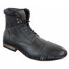 Galax GLX3517 Mens Slim Fit Vintage Retro Sherlock Laced Smart Casual Ankle Boots Leather