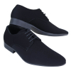 Mens Black Nubuck PU Suede Shoes
