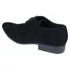 Mens Black Nubuck PU Suede Shoes