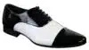 Mens Laced Smart Shiny Patent Snake Skin Italian Design Leather Shoes Black White