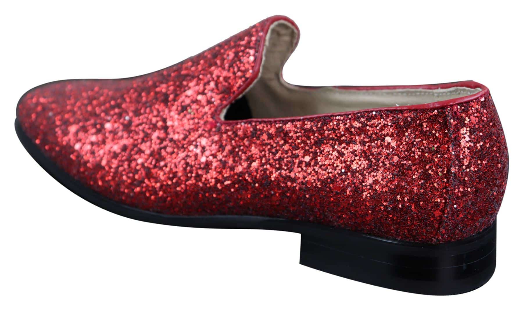 Mens Amazing Shiny Sparkly Cherry Red Sequin Dress Shoes After Midnight  6759 S