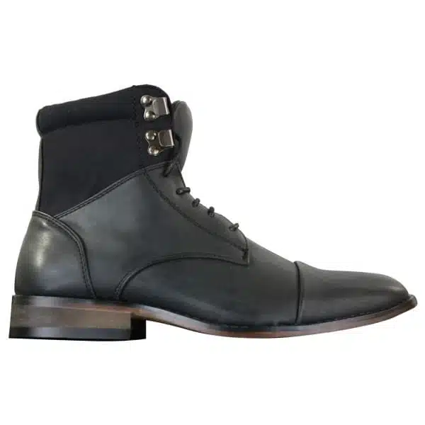 Galax GLX3517 Mens Slim Fit Vintage Retro Sherlock Laced Smart Casual Ankle Boots Leather