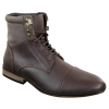 Galax GLX3517 Mens Slim Fit Vintage Retro Sherlock Laced Smart Casual Ankle Boots Leather