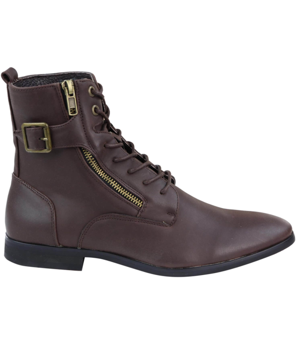 Mens Zip-Up Military Peaky Blinders Boots