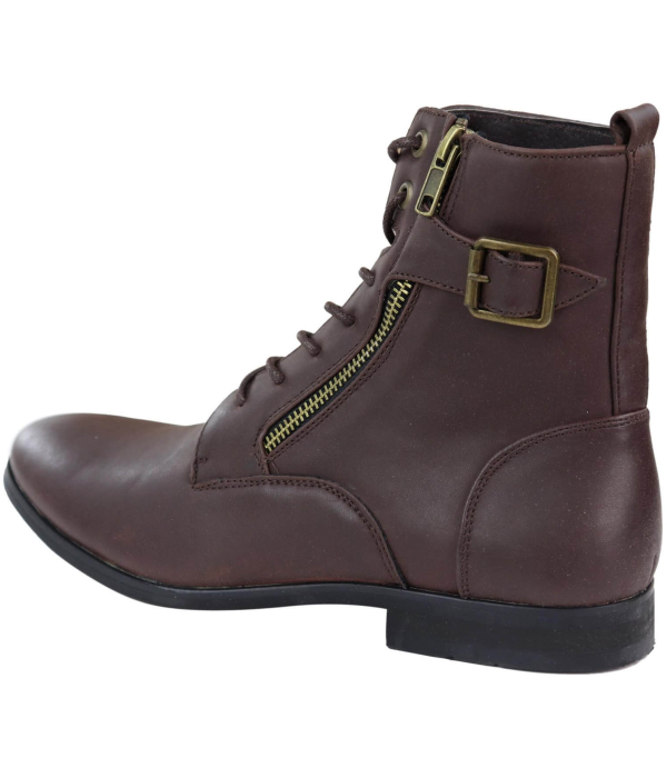 Mens Zip-Up Military Peaky Blinders Boots