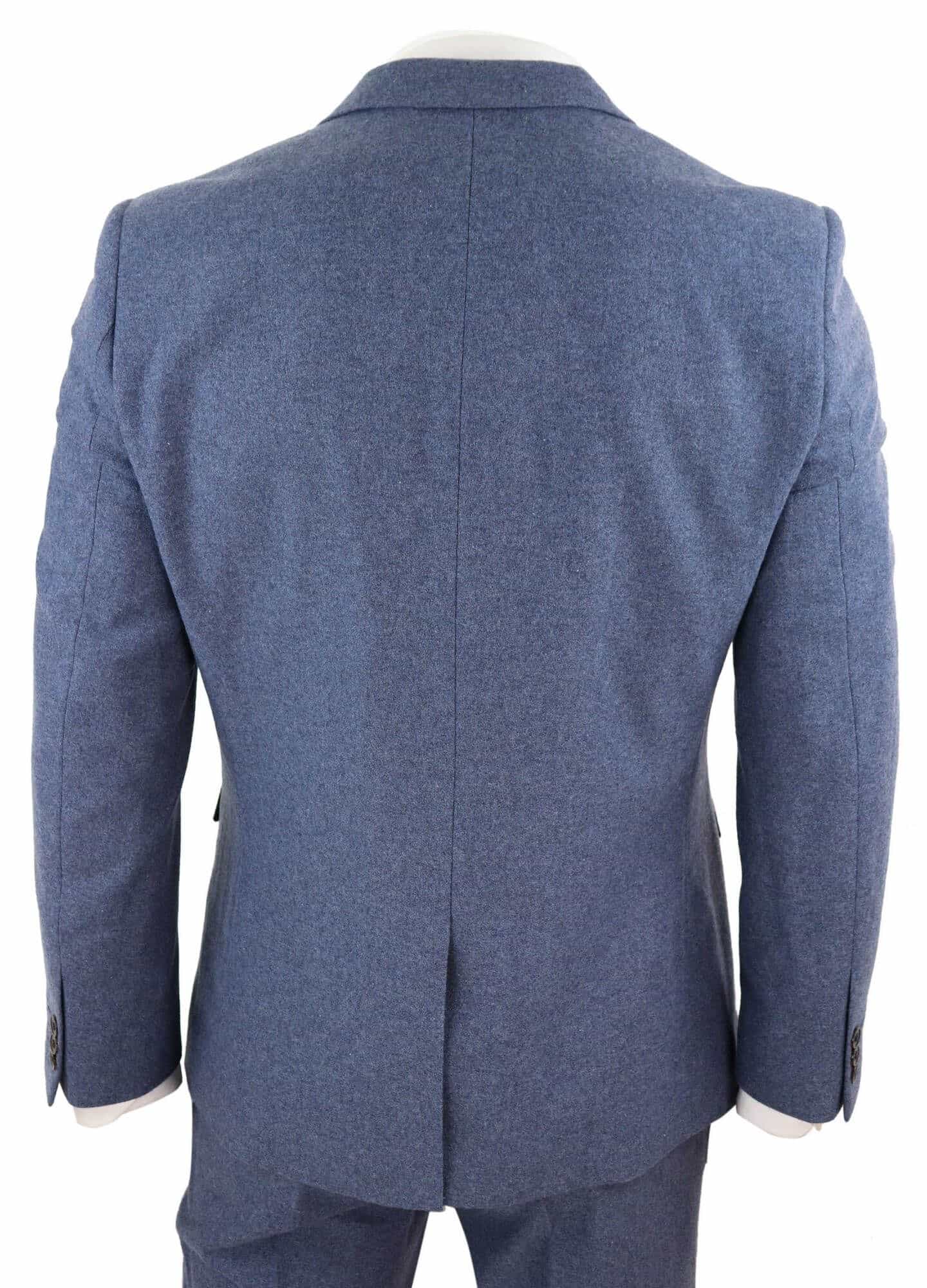 Harry Brown - Men's Blue 3 Piece Wool Suit | Happy Gentleman