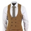 Harry Brown - Mens Tan Brown Wool 3 Piece Suit