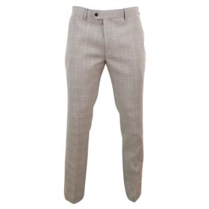 Mens Beige Tweed Trousers: Buy Online - Happy Gentleman