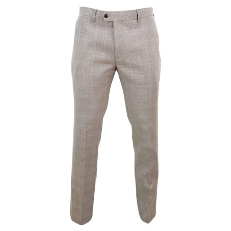 Mens Beige Tweed Trousers: Buy Online - Happy Gentleman