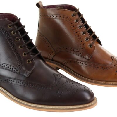 Mens Brogue Ankle Boots