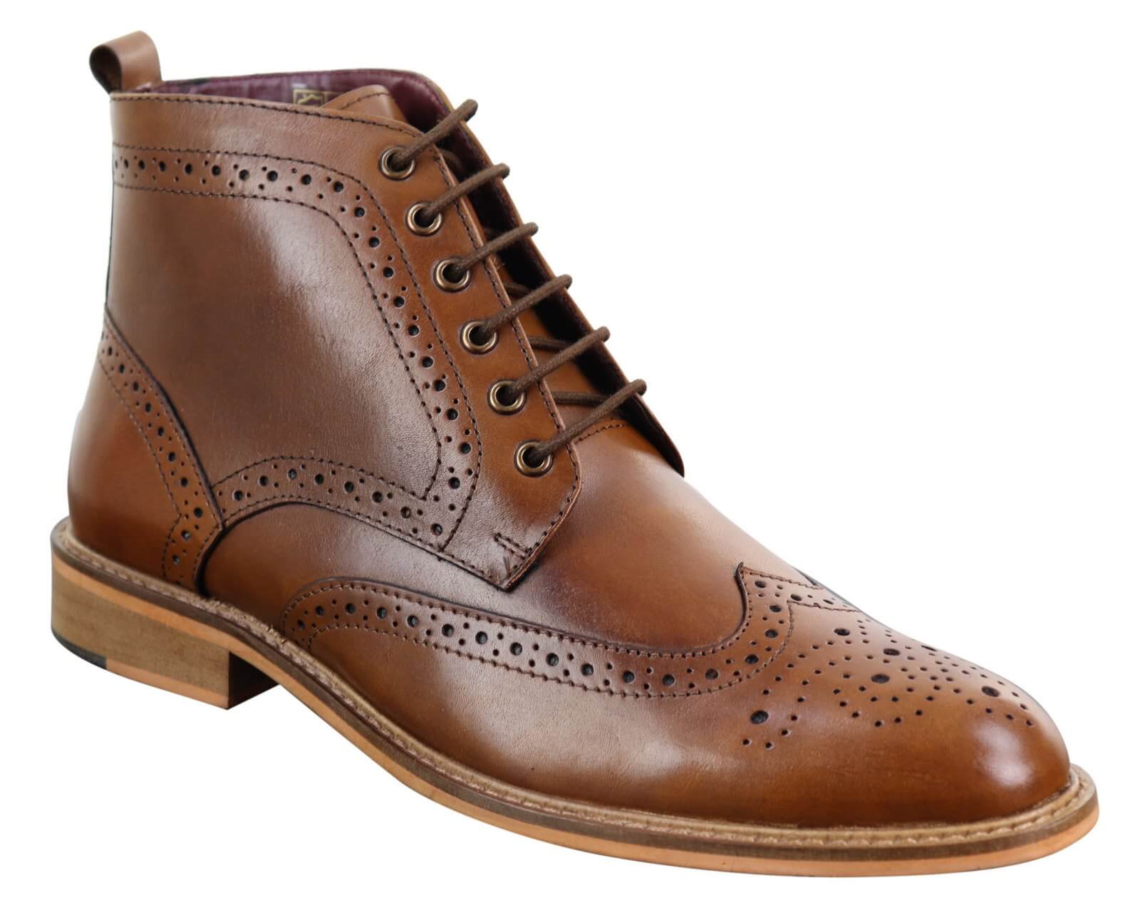 Mens Brogue Ankle Boots | Happy Gentleman