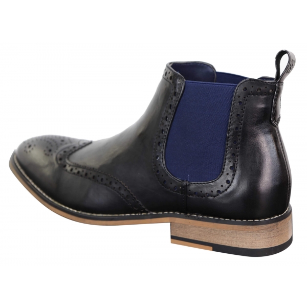 Mens Black or Brown Slip-on Chealse Boots - Cavani Hound
