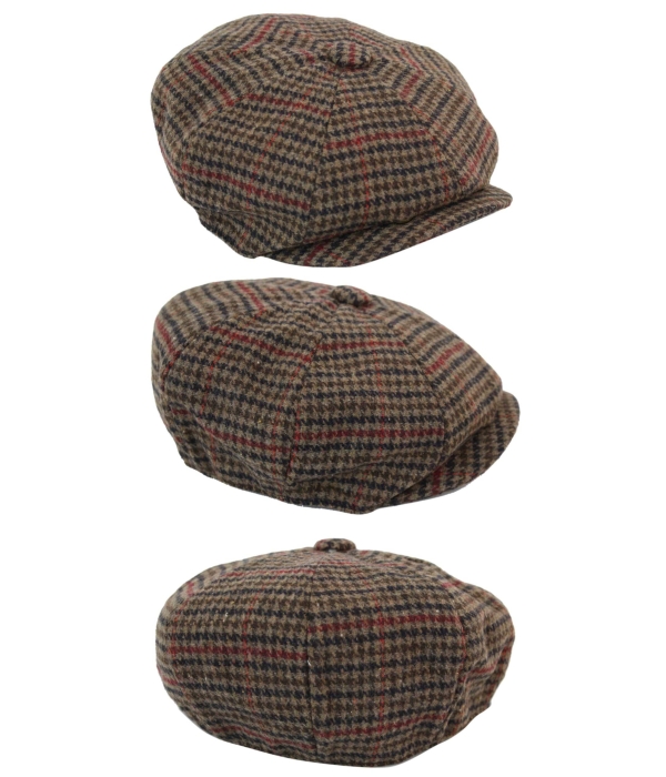 Men Classic Check Newsboy Cap