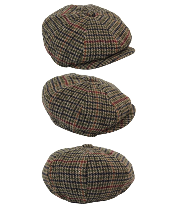 Men Classic Check Newsboy Cap