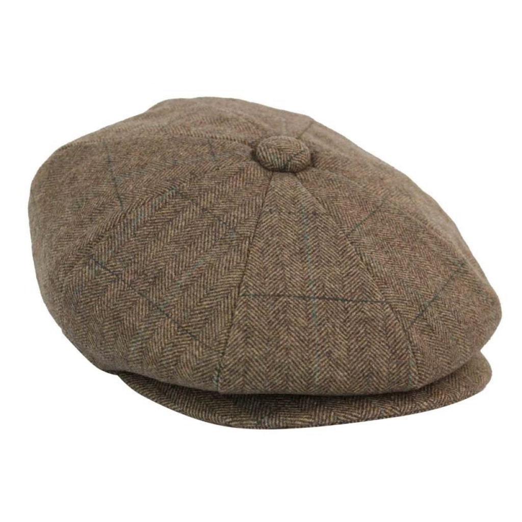 Mens Tweed Check Peaky Blinders Cap | Happy Gentleman