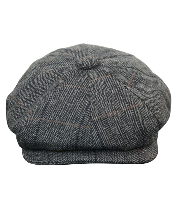 Mens Tweed Check Peaky Blinders Cap