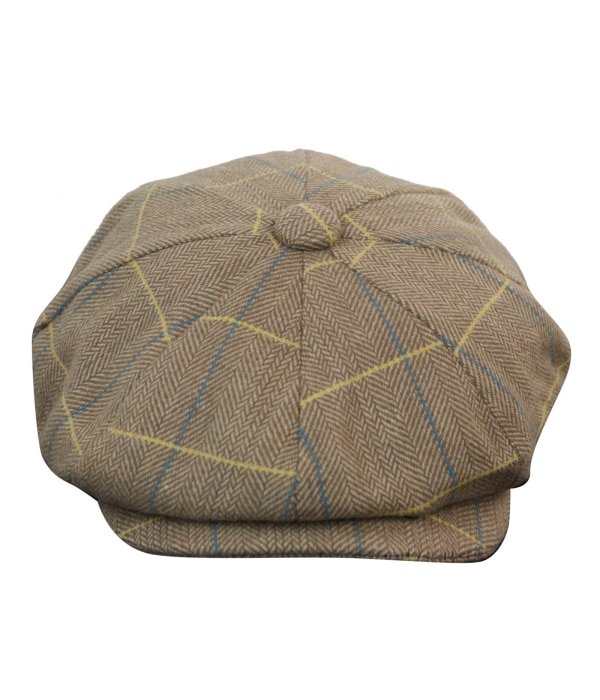 Mens Tweed Check Peaky Blinders Cap