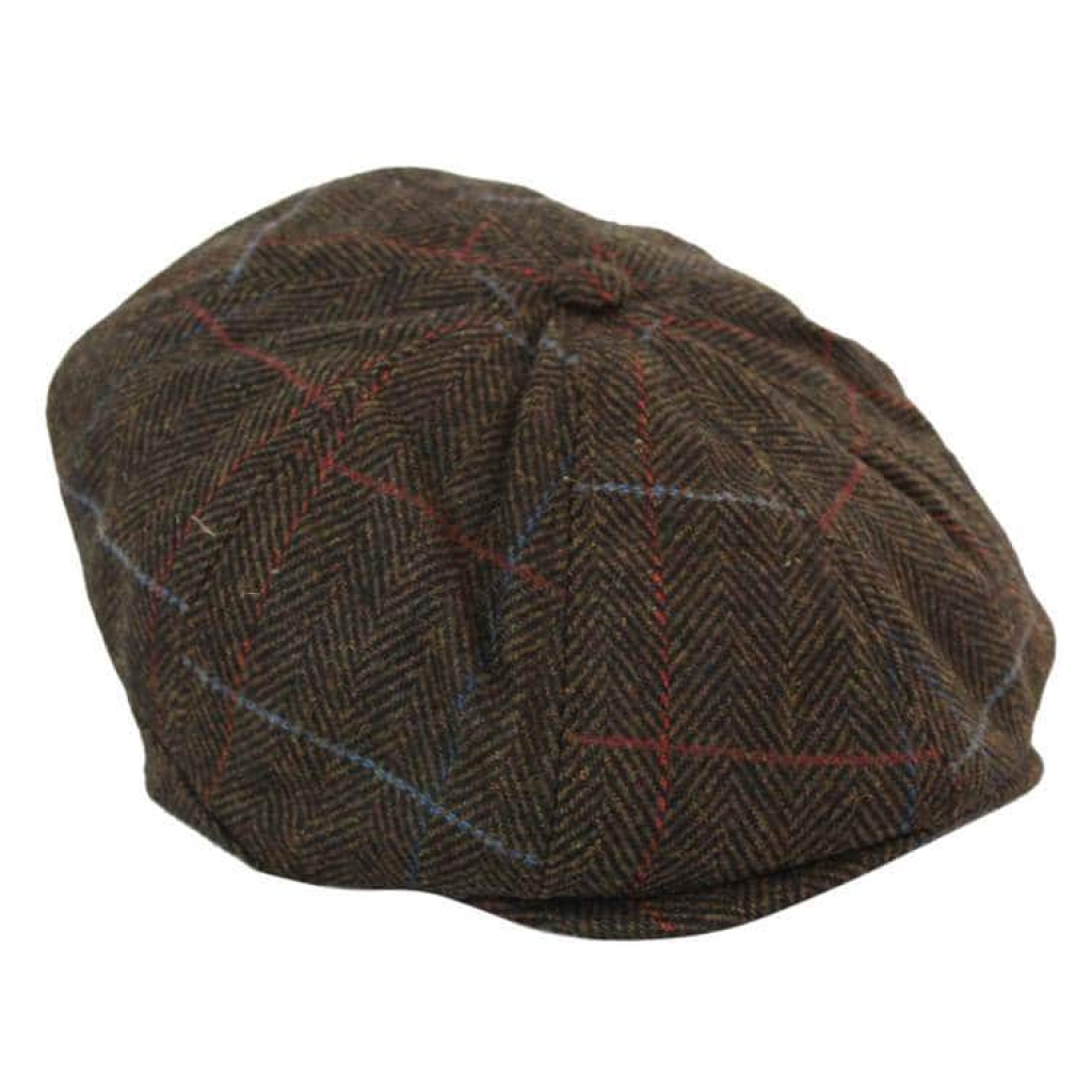 Men's Tweed 8 Panel Newsboy Hat: Buy Online - Happy Gentleman