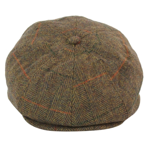 Men's Tweed 8 Panel Newsboy Hat: Buy Online - Happy Gentleman