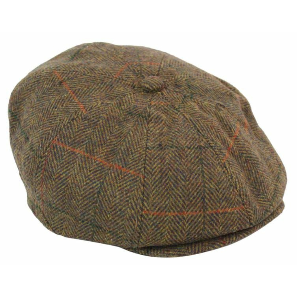 Men's Tweed 8 Panel Newsboy Hat: Buy Online - Happy Gentleman