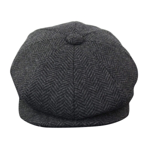 HT6316 – Mens Herringbone Tweed Peaky Blinders Hat